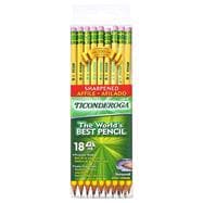 Ticonderoga Pencils, Pre-Sharpened, #2 Soft Lead, Yellow Barrel, Box Of 18 Item # 708575