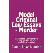 Model Criminal Law Essays - Murder