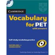 Cambridge Vocabulary for PET Student Book with Answers and Audio CD