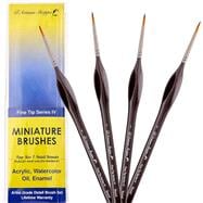 Fine Tip Detail Paint Brushes. Miniature Brushes for Detailing Art for Acrylic Watercolor Oil - Models, Airplane Kits, Craft, Rock Painting Artist Supplies. Size 1 Round Tiny Paintbrush -  - B01MRE2LX2 (No Returns Allowed)