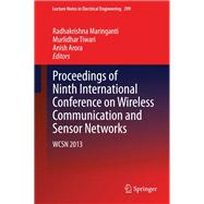 Proceedings of Ninth International Conference on Wireless Communication and Sensor Networks
