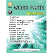 Word Parts Quick Starts Workbook, Grades 4-12