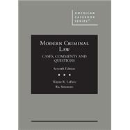 Modern Criminal Law(American Casebook Series) book cover, ISBN 9798887868264