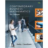 Bundle: Contemporary Business Mathematics for Colleges, Loose-leaf Version, 17th + LMS Integrated for CengageNOW 1-Semester Printed Access Card