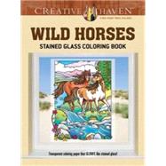 Creative Haven Wild Horses Stained Glass Coloring Book