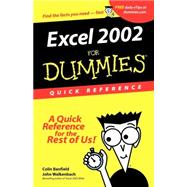 Excel 2002 for Dummies Quick Reference
