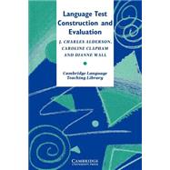 Language Test Construction and Evaluation