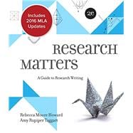 Research Matters MLA 2016 Update