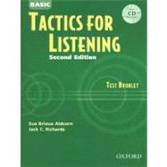 Basic Tactics for Listening  Test Booklet with Audio CD