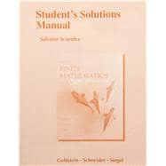 Student's Solutions Manual for Finite Mathematics & Its Applications