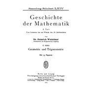 Von Cartesius bis zur Wende des 18. Jahrhunderts, Hälfte II: Geometrie und Trigonometrie