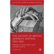 The History of British Women's Writing, 1500-1610 Volume Two