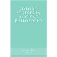 Oxford Studies in Ancient Philosophy, Volume 61