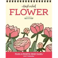Illustrated Flower Page-a-Month Easel 2017 Calendar