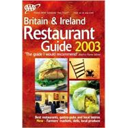 AAA Britain and Ireland Restaurant Guide 2003,9781562518417 AAA Britain and Ireland Restaurant Guide 2003,9781562518417