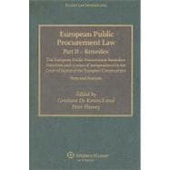 European Public Procurement Law- Remedies