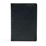 CSB Large Print Ultrathin Reference Bible, Black Premium Leather, Black Letter Edition