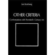 Other Criteria Confrontations with Twentieth-Century Art