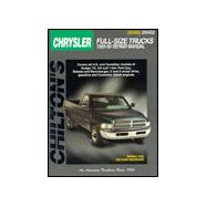 Chilton's Chrysler Full-Size Trucks, 1989-96 Repair Manual