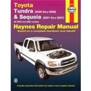 Toyota Tundra 2000 thru 2006 & Sequoia 2001 thru 2007 2WD & 4WD Haynes Repair Manual  All 2WD and 4WD Models