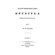August Ferdinand Näke: Augusti Ferdinandi Naekii Opuscula philologica. Volumen 1