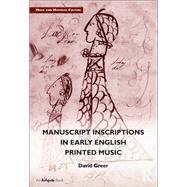 Manuscript Inscriptions in Early English Printed Music