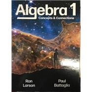 Algebra 1: Concepts and Connections book cover, ISBN 9798888028537