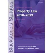 Blackstone's Statutes on Property Law 2018-2019