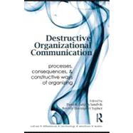 Destructive Organizational Communication : Processes, Consequences, and Constructive Ways of Organizing