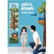 Cute Animals Height Chart Growth Chart with Measuring Ruler and Stick-on Tape