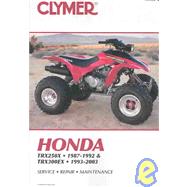 Honda Trx250X, 1987-1992 & Trx300Ex, 1993-2003