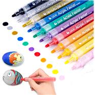 Acrylic Paint Marker Pens, Morfone Set of 12 Colors Markers Water Based Paint Pen for Rock Painting, Canvas, Photo Album, DIY Craft, School Project, Glass, Ceramic, Wood, Metal (Medium Tip) B07LCGSF4N