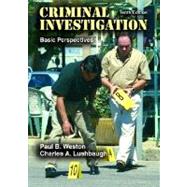 Criminal Investigation : Basic Perspectives