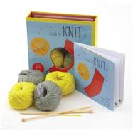 Learn to Knit Kit Includes Needles and Yarn for Practice and for Making Your First Scarf-featuring a 32-page book with instructions and a project