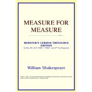 Measure for Measure : Webster's German Thesaurus Edition