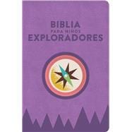 RVR 1960 Biblia para niños exploradores, lavanda compás símil piel