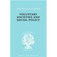 Voluntary Societies and Social Policy