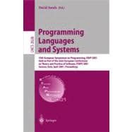 Programming Languages and Systems: 10th European Symposium on Programming, Esop 2001, Held As Part of the Joint European Conference on Theory and Practice of Software, Etaps  2001