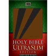 Holy Bible: New King James Version, Black/ Brown Leathersoft, Ultraslim