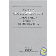Table 2 Geographic Areas
