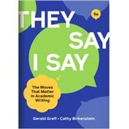 They Say / I Say with Ebook, The Little Seagull Handbook Ebook, and InQuizitive for Writers