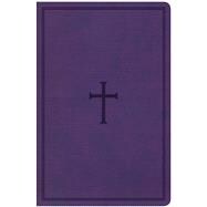 KJV Large Print Personal Size Reference Bible, Purple Cross LeatherTouch
