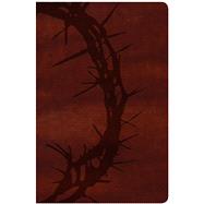 KJV Large Print Personal Size Reference Bible, Brown Crown of Thorns LeatherTouch