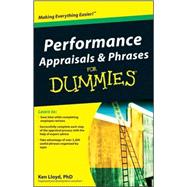 Performance Appraisals and Phrases For Dummies