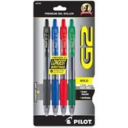 Pilot, G2 Premium Gel Roller Pens, Bold Point 1 mm, Pack of 4, Assorted Colors (B0024IFFX8) (No Returns Allowed)