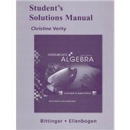 Student's Solutions Manual for Intermediate Algebra : Concepts and Applications