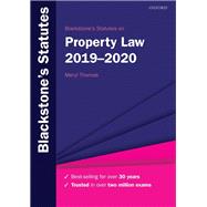 Blackstone's Statutes on Property Law 2019-2020