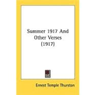 Summer 1917 And Other Verses