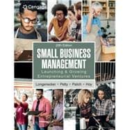 MindTap for Longenecker/Petty/Palich/Hoy's Small Business Management: Launching & Growing Entrepreneurial Ventures, 1 term Instant Access