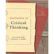 Invitation to Critical Thinking (with InfoTrac)